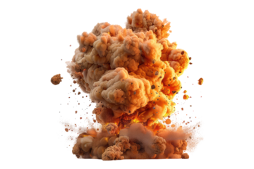 Bomb explosion isolated on transparent back ground