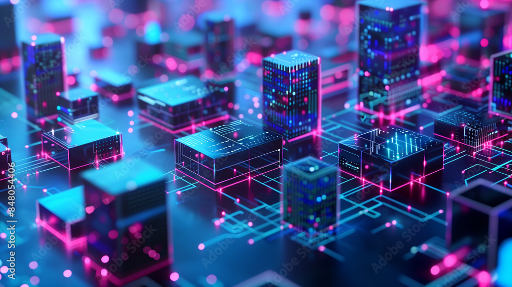 Poster modern internet data network futuristic technology background digital tech wallpaper