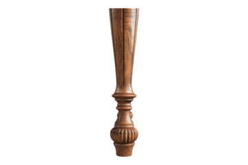 Classic wooden leg isolated on transparent back ground