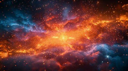 Fireworks fourth of July independence day explosion abstract background illustration.