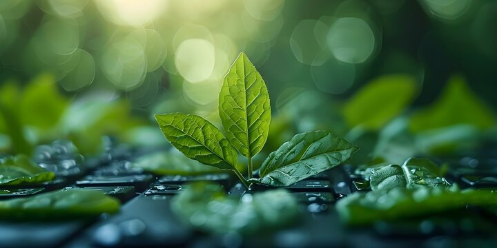 Green IT promotes ecofriendly practices in technology for ethical environmental impact. Concept Sustainable Technology, Green Computing, Eco-Friendly Practices, Environmental Impact, Ethical Tech