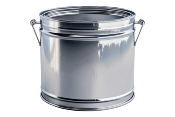 Empty paint can isolated on transparent background