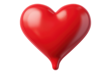 Hart shape social media isolated on transparent background