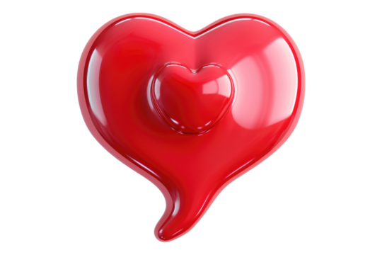 Hart shape social media isolated on transparent background