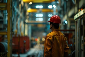 portrait engineer or foreman hard work