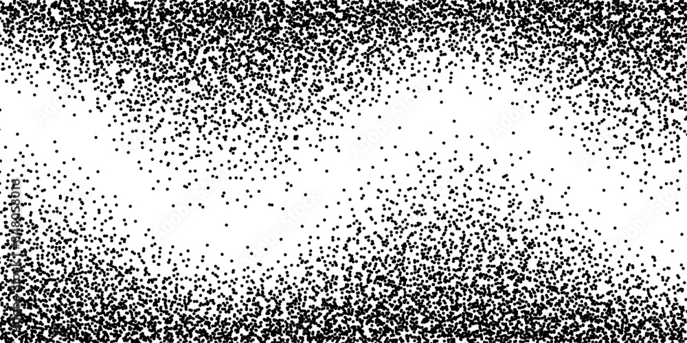 Aufkleber wavy noise gradient background with halftone raster pattern. black and white vector tone gradation i