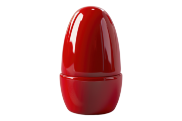 Red nail polish isolated on transparent background
