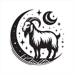 goat vector, illustration