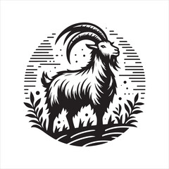 goat vector, illustration