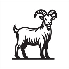 goat vector, illustration
