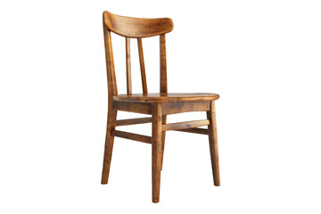 Wooden chair isolated on transparent background