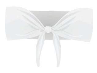 Naklejka premium White knot bikini bra. vector illustration
