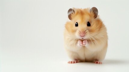 Cute hamster isolate on white background. AI Generative.