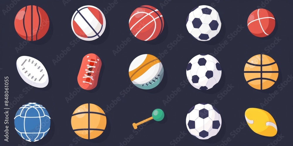 Poster image featuring multiple types of sports balls