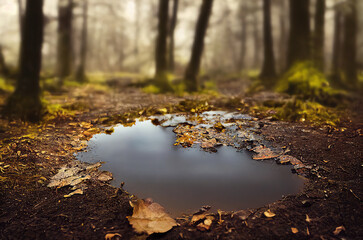 森, 山, 木, 林, 草, 池, 水, 水たまり, 沼, forest, mountain, tree, grass, pond, water, puddle, swamp