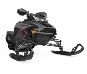 Black Snowmobile Isolated