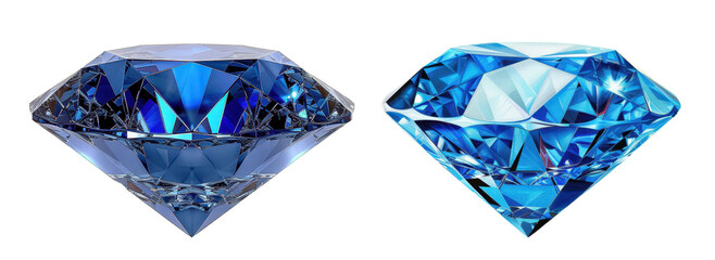 blue diamond isolated on a transparent background