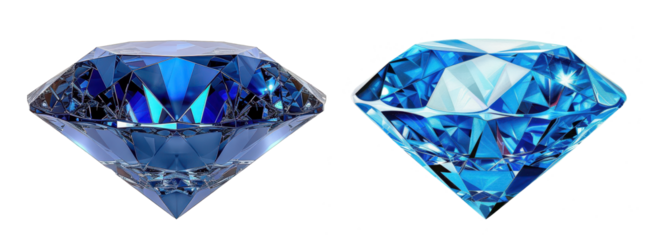 blue diamond isolated on a transparent background