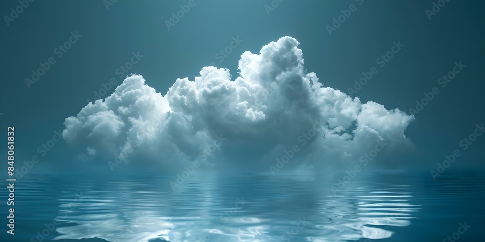 Poster delving into cloud technologys role in the future of computing. concept cloud technology, future com