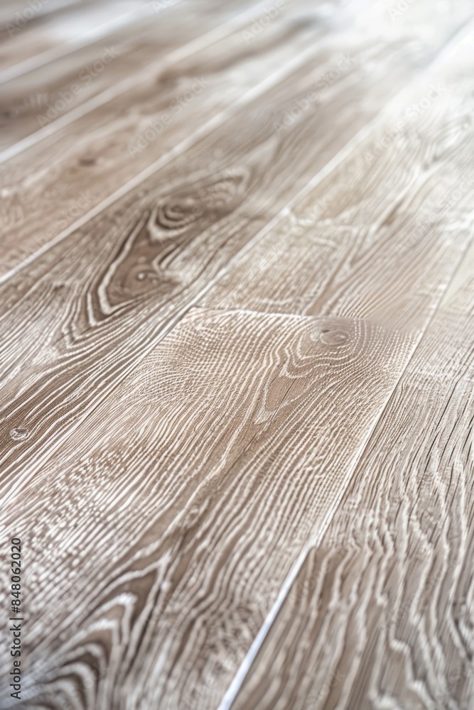 Poster close up shot of a wooden floor with a white background, suitable for interior design or architectur