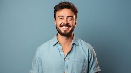 Obraz premium Smiling young bearded 