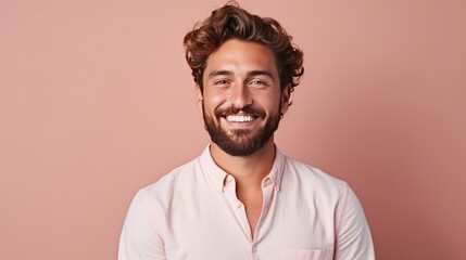 Obraz premium Smiling young bearded 