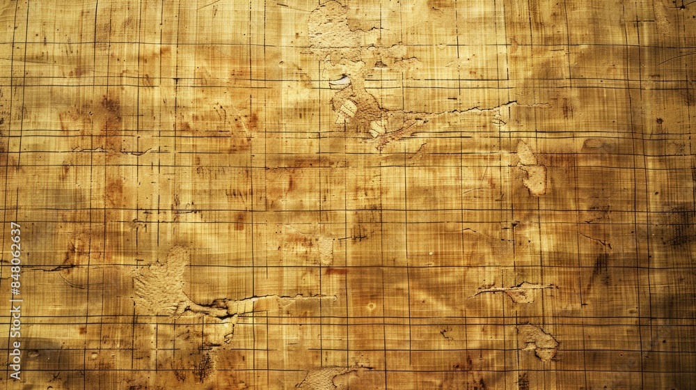 Poster a wooden board with a detailed map of the world printed on it