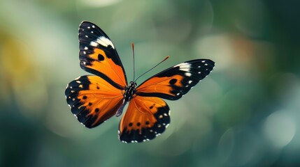 Fototapeta premium Beautiful large butterfly flying gracefully