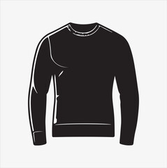 A fashionable jumper vector silhouette