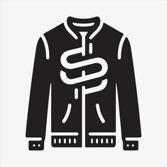 A fashionable jumper vector silhouette