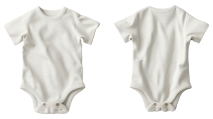 white Romper kid mockup design cut out transparent isolated on white background PNG file