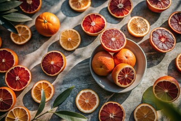 dried oranges on a table