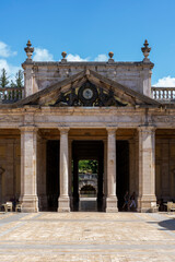 Montecatini, Toscana: l'ingresso principale delle monumentali e storiche terme Tettuccio