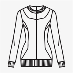 A trendy jumper vector silhouette