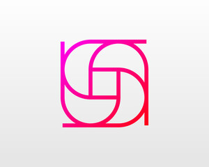 Logo design about the letter S monogram designed with thin geometric lines.

