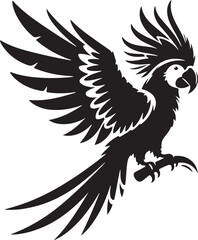  Parrot flying silhouettes