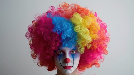 A cheerful clown dressed in bright colors, ideal for children's parties or entertainment events