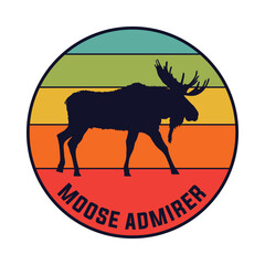 bull moose design retro vintage style, perfect for t shirt design