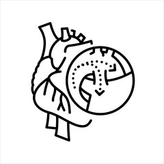 Ductus arteriosus line black icon. Signs for web page