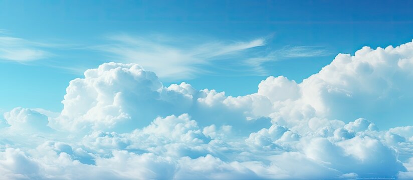 Beautiful movement clouds in the sky. Creative banner. Copyspace image
