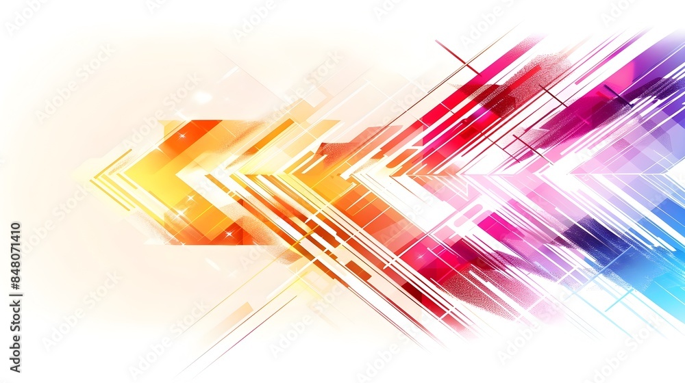 Poster vibrant colorful abstract motion blur background with futuristic digital graphic design elements