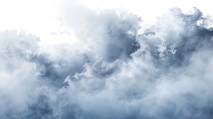 A commercial airliner soaring through a cloudy sky with sunbeams peeking through the fog