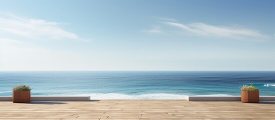 Fototapeta premium Sea landscape. Creative banner. Copyspace image