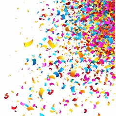 Obraz premium A colorful bundle of confetti spread out on a clean white surface