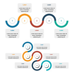 Set of vector  infographic diagram templates. 