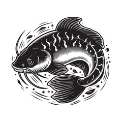 Catfish vector art