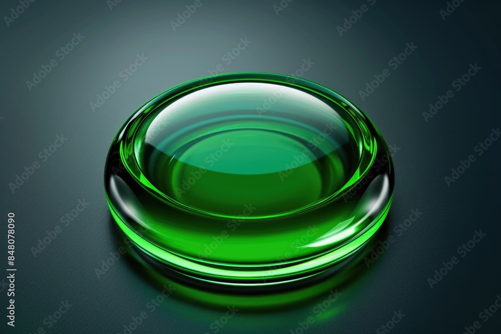Poster a close-up shot of a glass object sitting on a table