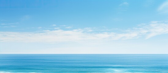 Fototapeta premium sea scape with blue sky. Creative banner. Copyspace image