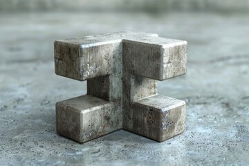 Concrete Block Sculpture
