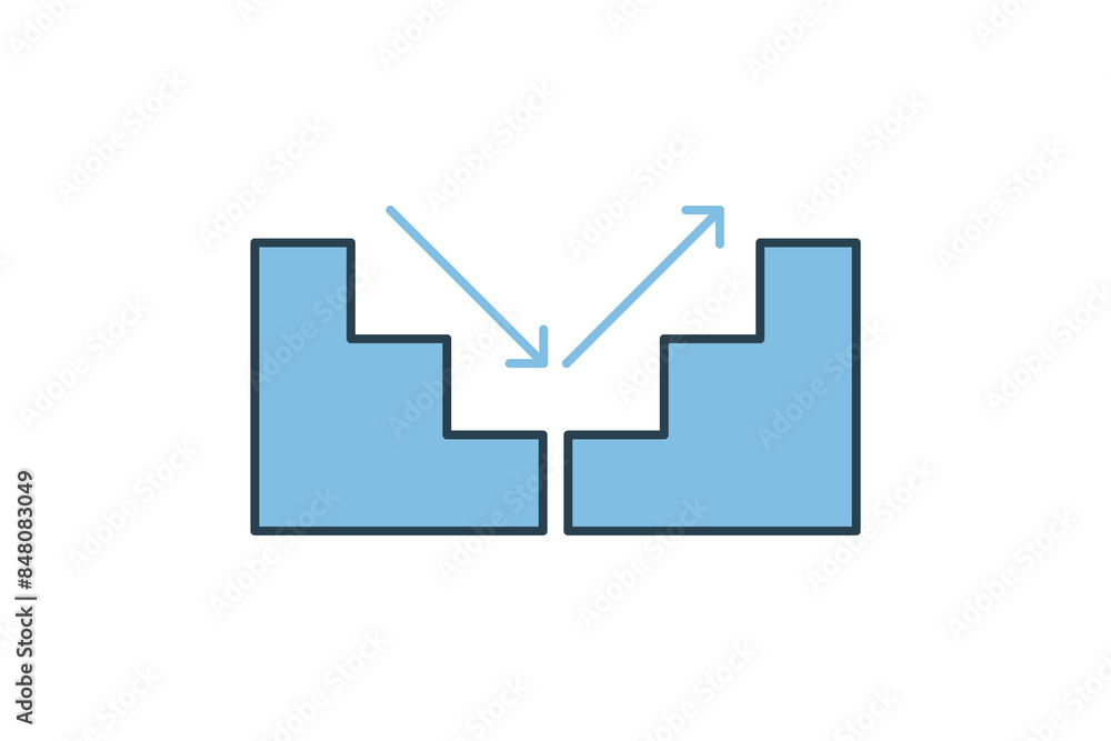 Poster steps icon. icon related to action plan. suitable for web site, app, user interfaces, printable etc.